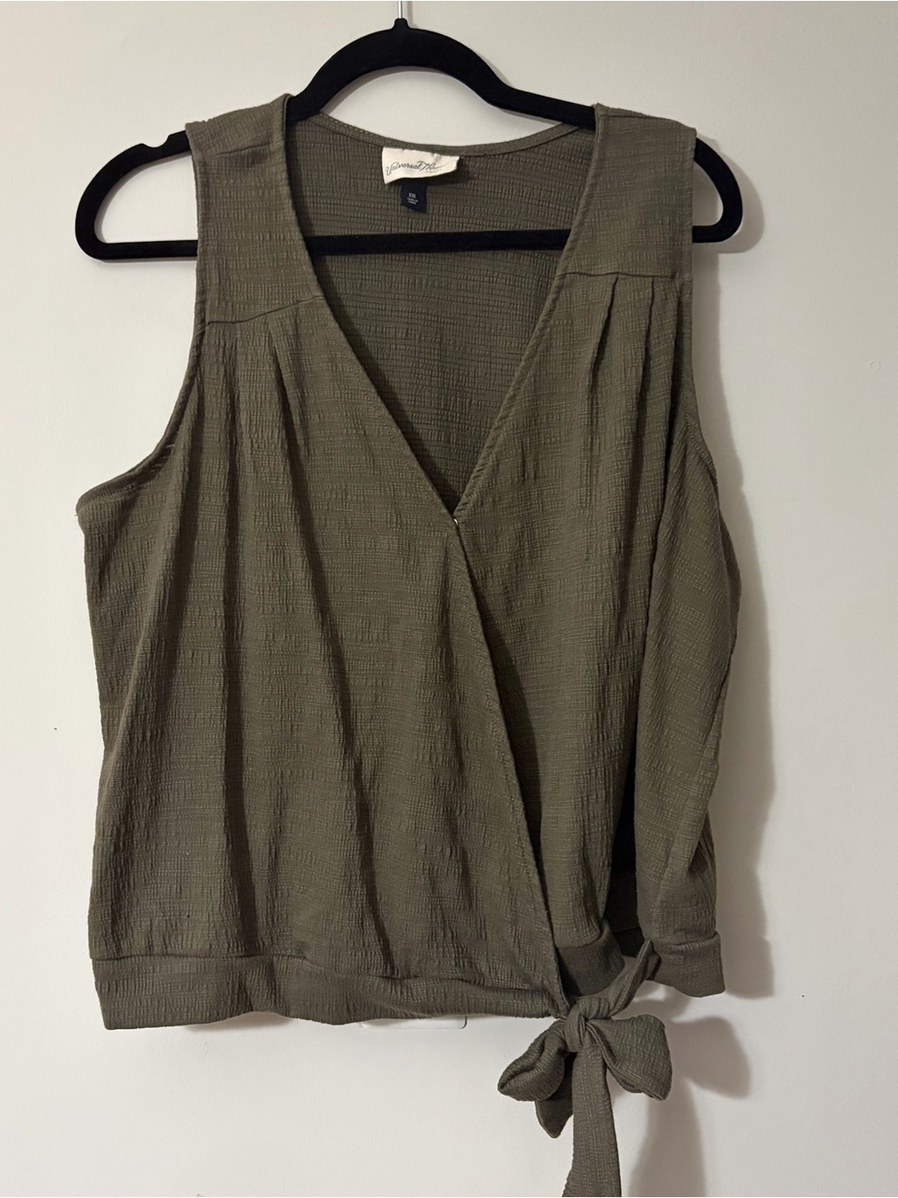 Universal Thread Olive Wrap Tie Tank Top